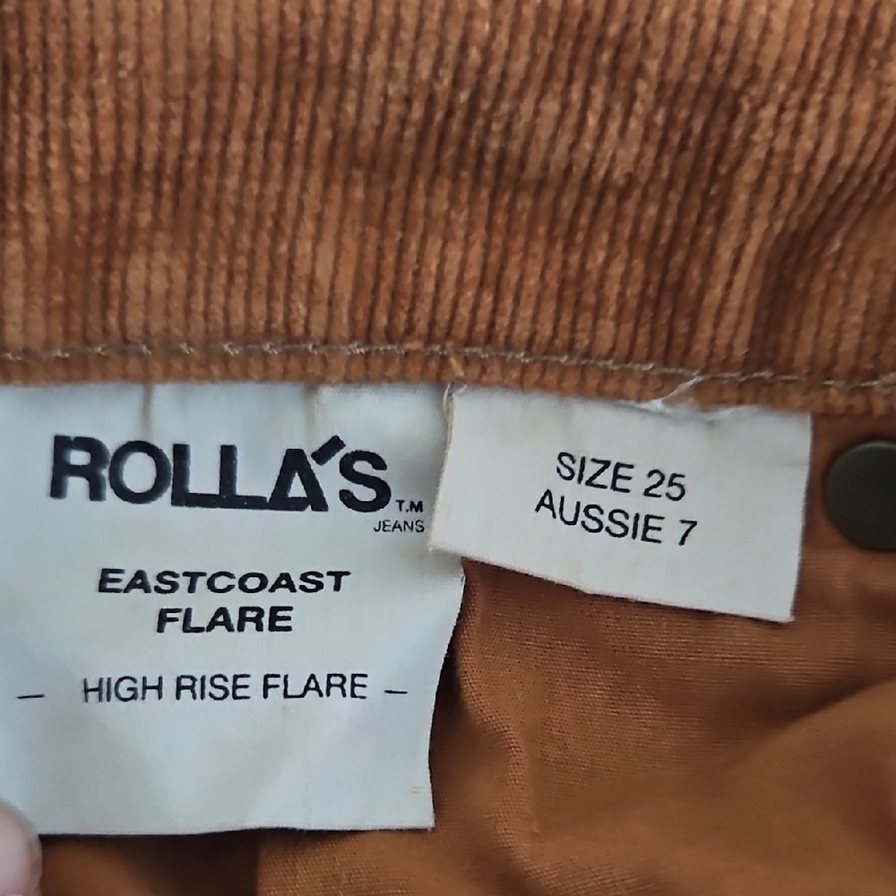 ROLLA'S Women's Orange Eastcoast Flare Pants Size 25 - Picture 6 of 6